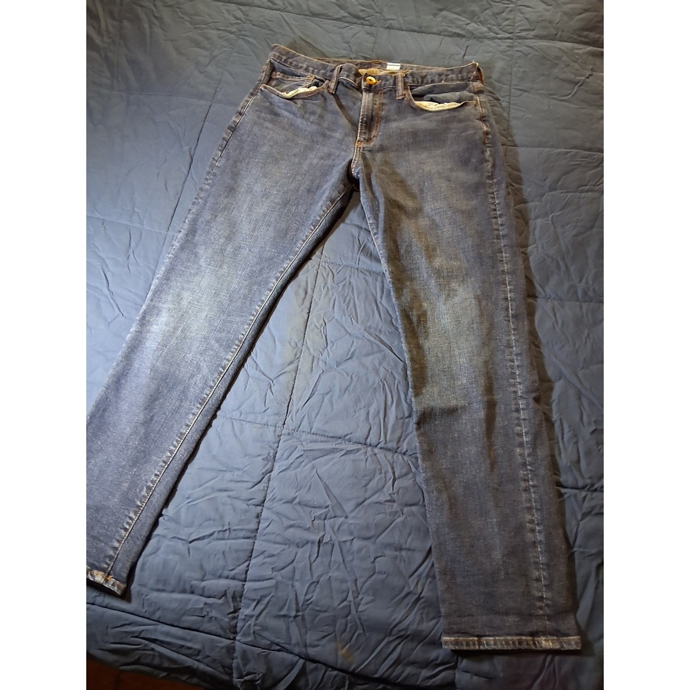 Mens Straight Leg Denim Jeans Medium Wash Size 32x30 Blue Casual Pants